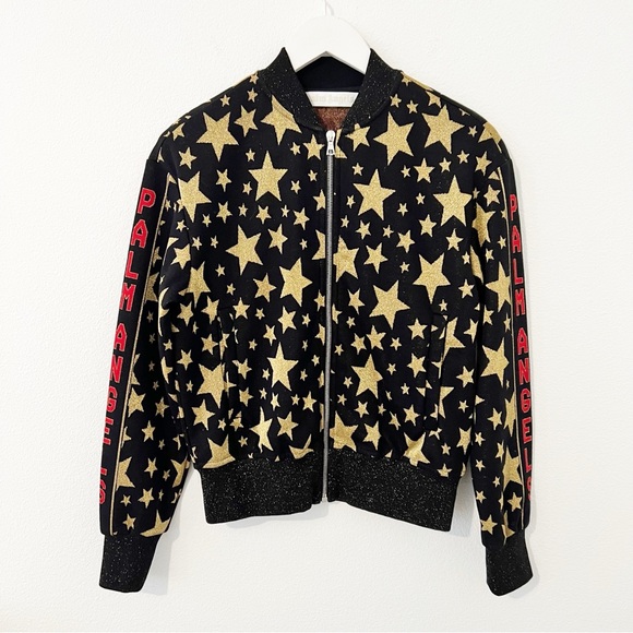 Palm Angels Glittered jacquard track jacket Star Print Zip Size Small S * - Picture 2 of 8